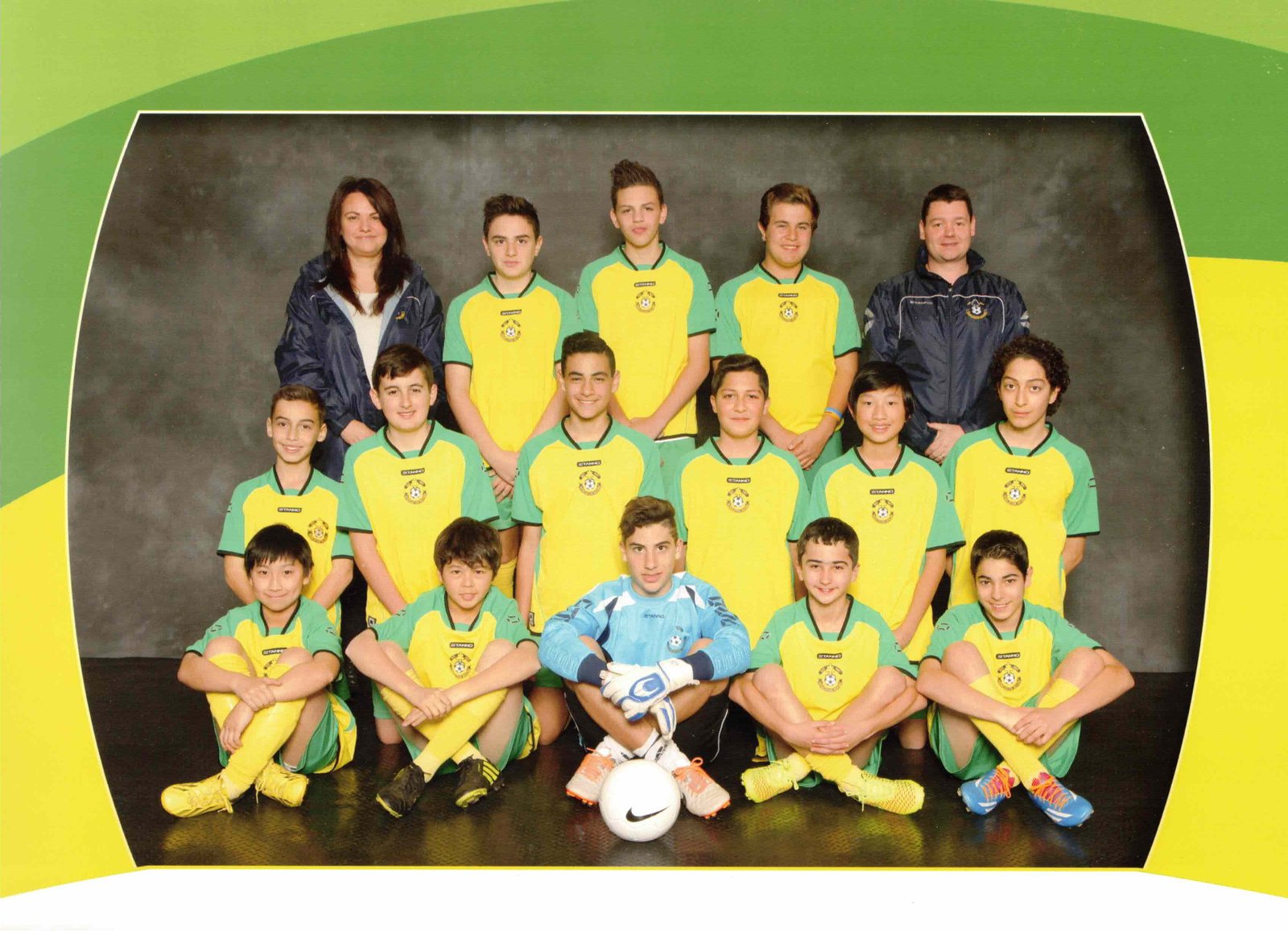 Youth soccer team photograph